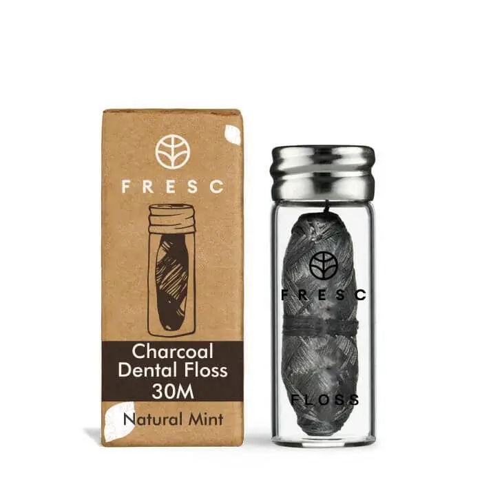 Charcoal Dental Floss – Natural Mint Flavor – 30M